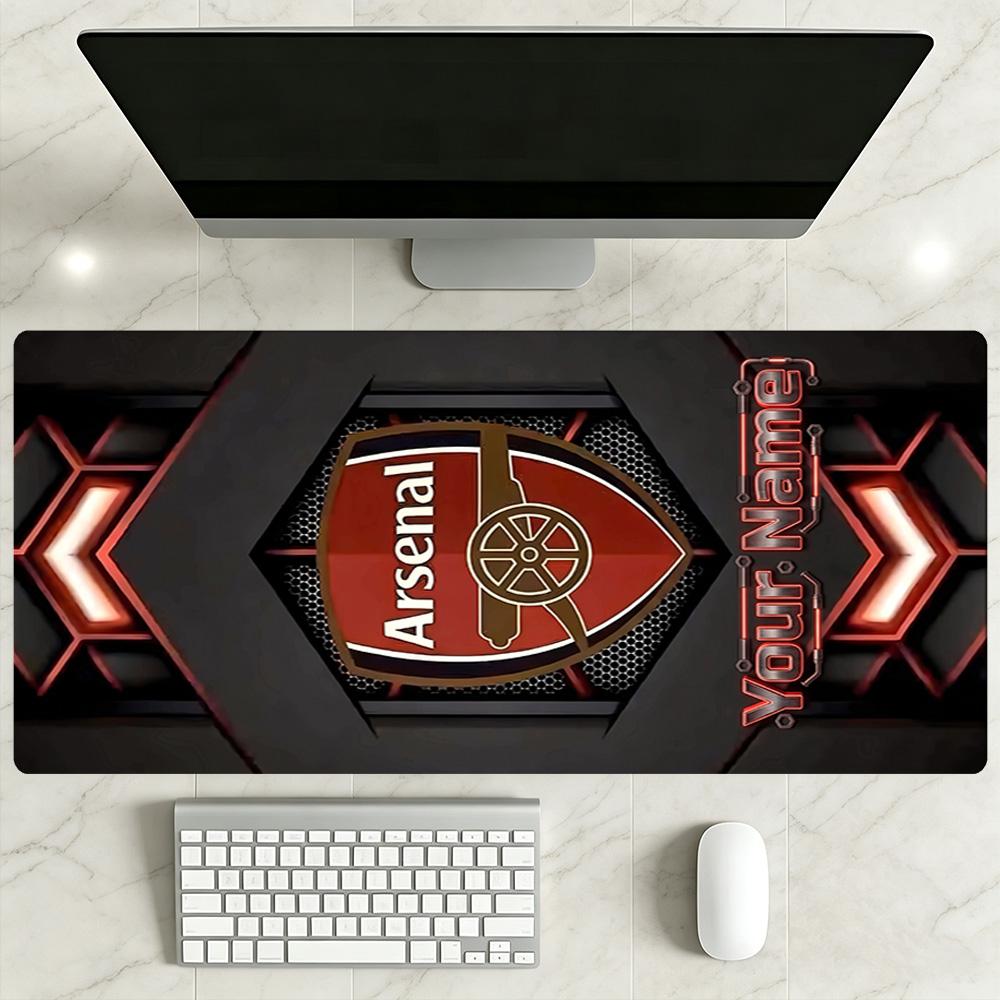 Arsenal F.c. Personalized Name Mouse Pad Gamer Mousepad Computer Desk Keyboard Mat Non-Slip Rubber Base Perfect for Office Desktop Supplies School Hom