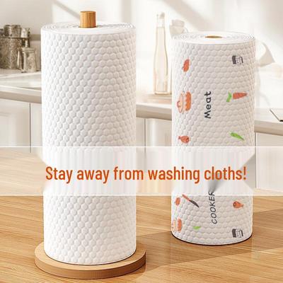 Dual-Use Kitchen Cleaning Cloth: Absorbent, Non-Stick, Disposable for Wet & Dry Use