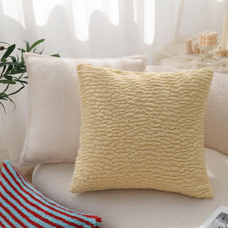 Thickened Contrasting Color Nordic Style Pillow Living Room Sofa Lumbar Pillow Bedside Bay Window Cushion Removable and Washable Home Decoration