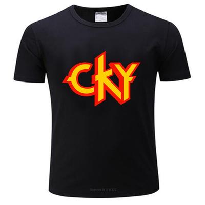 Mens Short Sleeve T Shirt CKY Classic Logo T-Shirt Jackass Bam Margera Branon DiCamillo Ryan Dunn Fashion Tee-shirt Male Summer
