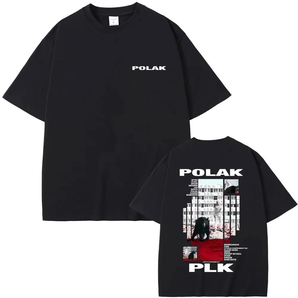

Графическая хлопковая футболка рэпера Plk Polak для мужчин и женщин, хип-хоп мода, футболки поп-музыки, мужские повседневные винтажные футболки, уличная одежда 4XL