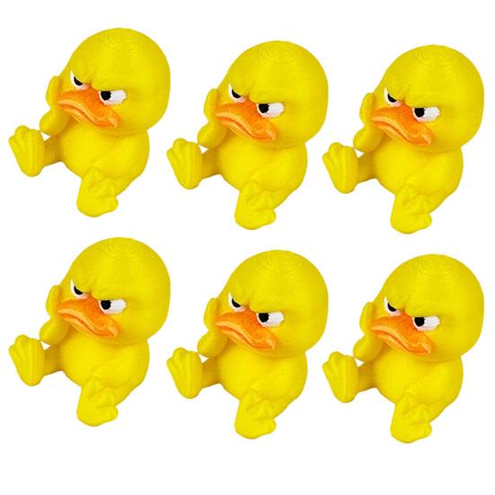 Personalized Desk Toy 3D Printed Angry Yellow Duck Ornament, Funny Gag Gift Decoration, Cute Miniature Figurine for Home Office Decor Animal