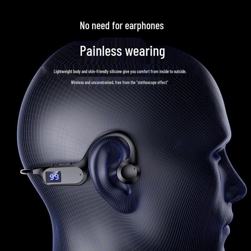2025 X7 Bone Conduction Wireless Over-Ear Bluetooth Headphones with Sports Display & Dual Mode