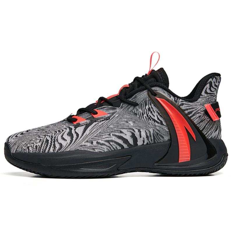 Anta Swoosh 2.0 Нескользящие износостойкие низкие баскетбольные кроссовки для выступлений Мужские Белые Черные Кроссовки 112231606-5 41