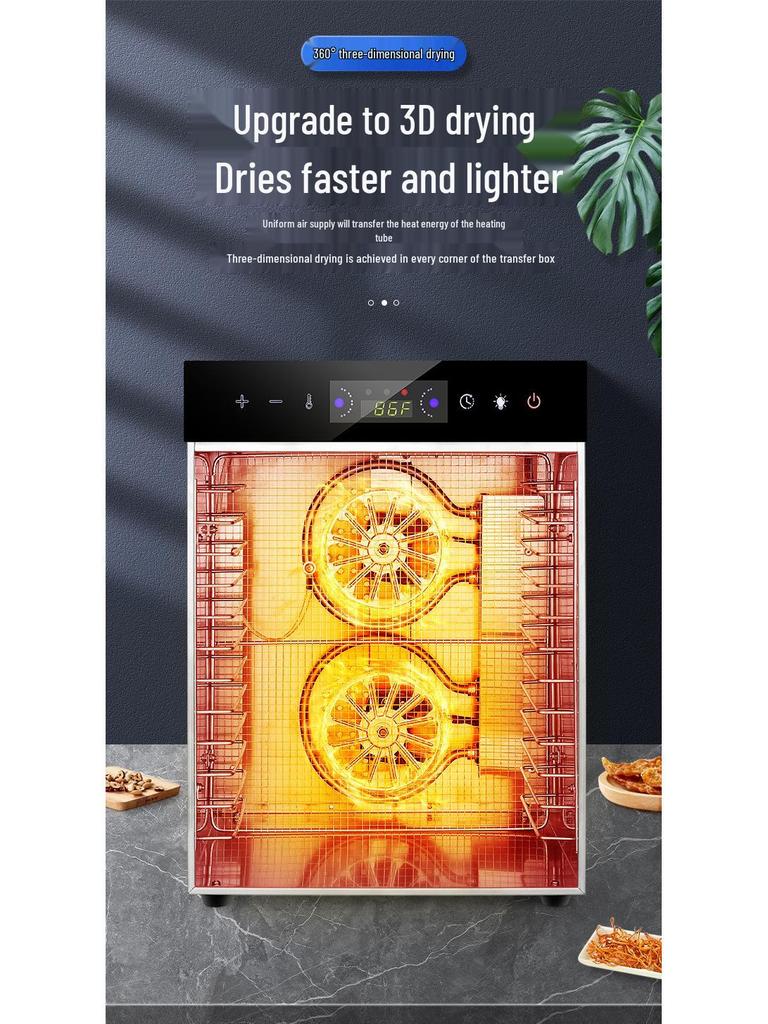 12-Layer Compact Food Dehydrator for Snacks, Jerky, Dried Fruit & Vegetables