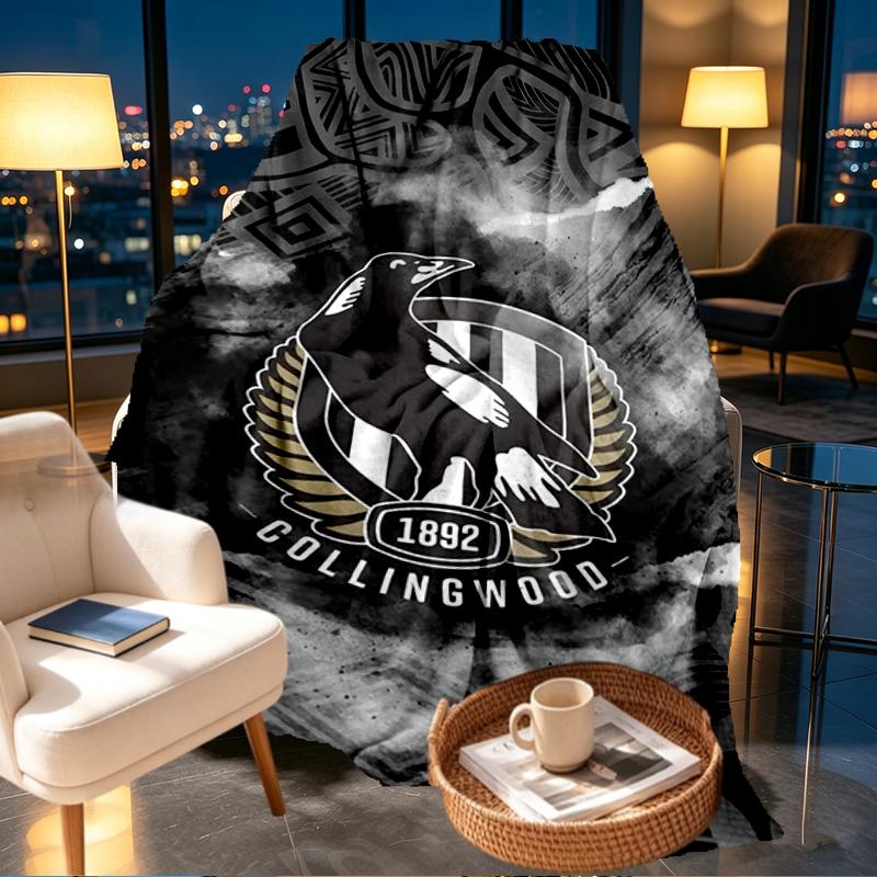 Football Club Print Blanket - Soft & Comfortable, for Bedroom, Travel, Sofa, Home Decoration - Birthday Christmas Gift for Friend