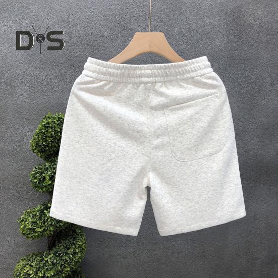 Men Sports Shorts with Elastic Waist Straps Summer Casual Shorts Leisure Work Beach Vacation Solid Color Shorts