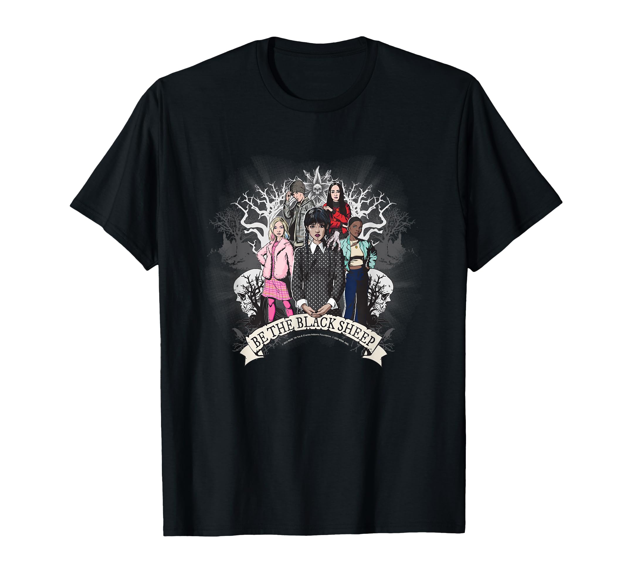 Wednesday Be The Black Sheep Group Shot T-Shirt