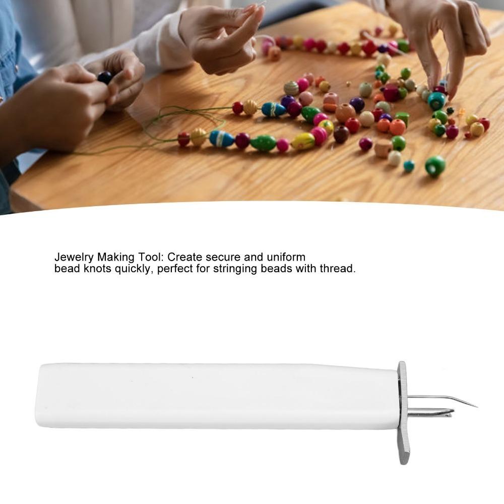 Practical Beading Knotting Tool Handheld Knot Maker Bead Craft Tool  Silk Thread Knitting белый