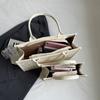 New fashion retro style contrasting color D home shopping bag tote bag handbag