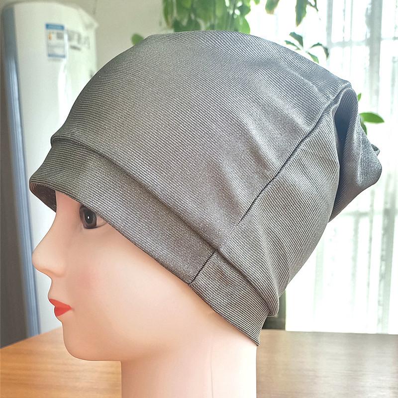 Silver Fiber EMF Shielding Hat 5G RFID Blocking Anti Radiation Beanie Cap with Electromagnetic Wave Protection for Daily Safety