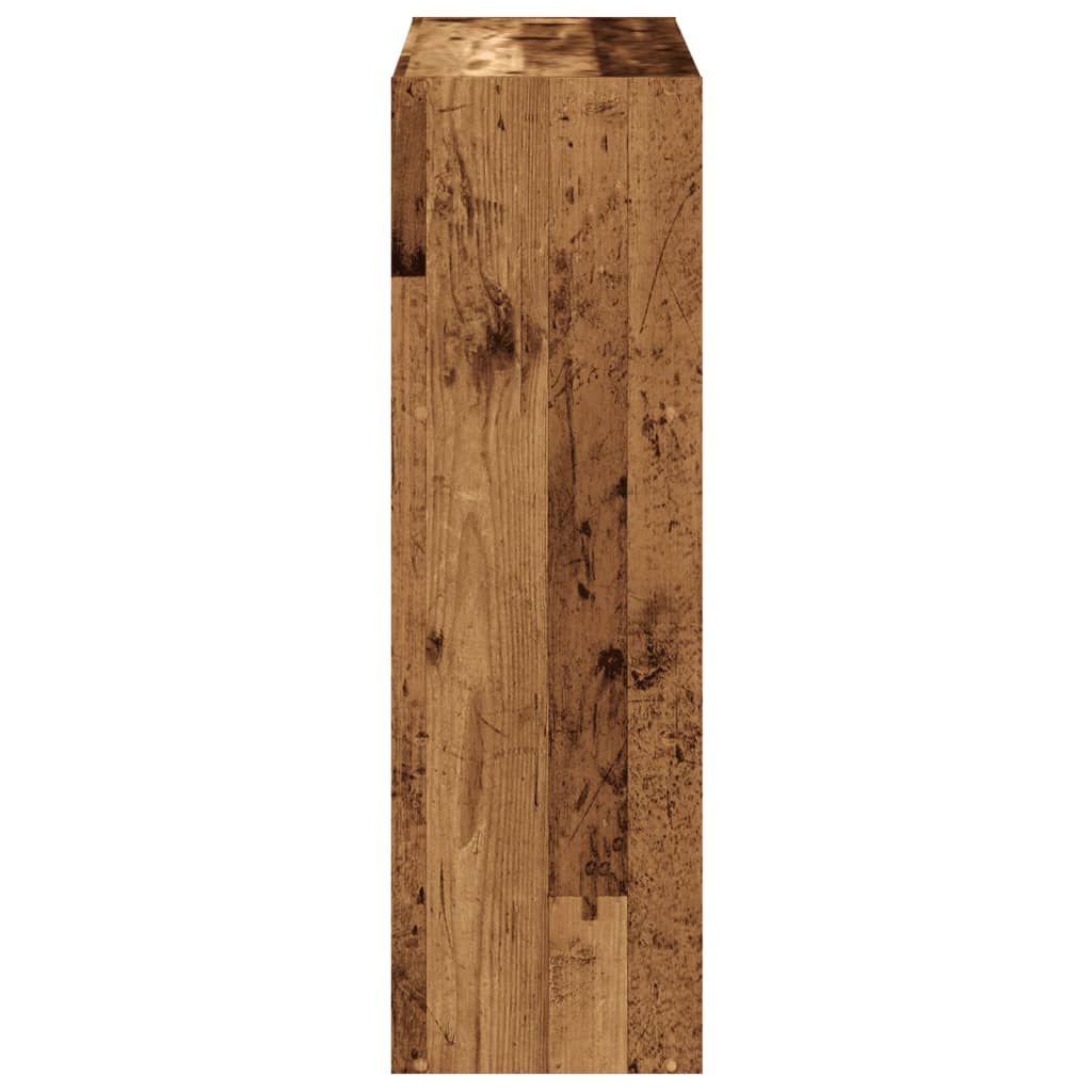 Bookshelf Reclaimed Wood Look 102x32x102 cm Engineered Wood