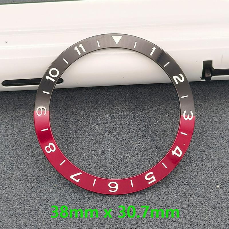 38mmx30.7mm SKX007 Curved Aluminum Bezel Insert Fits NH35 NH36 Automatic Movement Watch SKX007 SKX009 SRPD SUB Case Bezel Insert