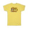 Gift T-Shirt : Watercolor Scenary Autumn Trees Frame
