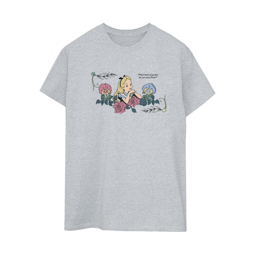 Disney Womens/Ladies Alice In Wonderland What Kind Of Garden Cotton Boyfriend T-Shirt