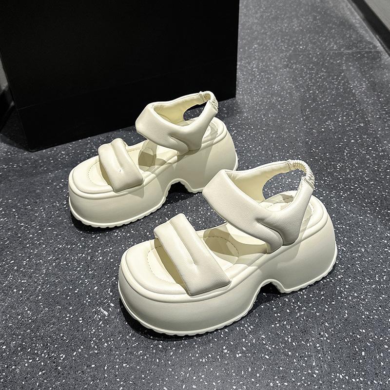 Roman Sandals Women's Summer Wear Exquisite New Fairy Wind Slope Heel Beach Shoes Platform Heightening Women's Shoes