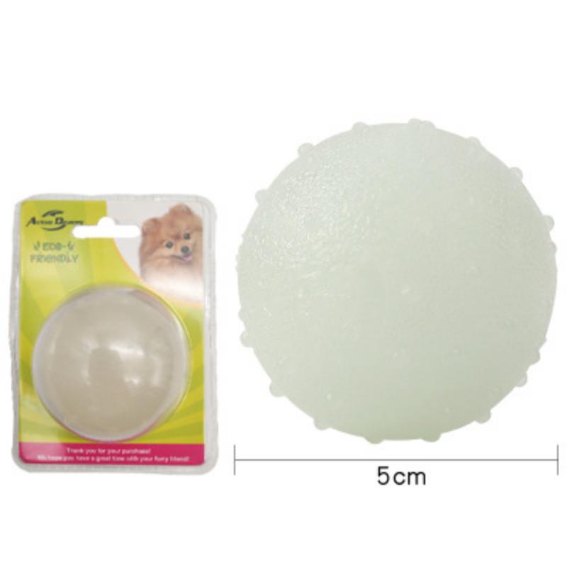 

Надувной игрушечный мяч для домашних животных, прочная резиновая игрушка против укуса, интерактивные принадлежности для щенков, флуоресцентное освещение, подарок для домашних животных 5cm