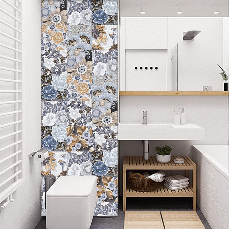 10 PCS PVC Tile Sticker Set Self Adhesive Removable Tile Waterproof Kitchen Bathroom Furniture Stairs Home Decor