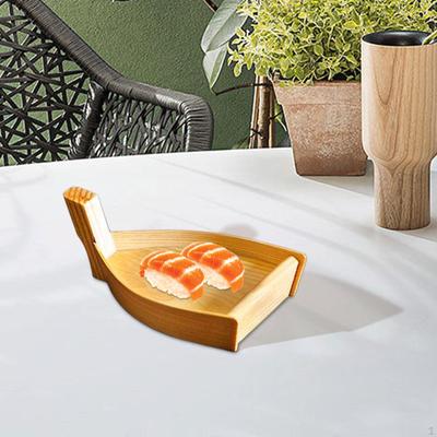Handcrafted Wooden Sushi Boat Tray for Elegant Dining Experience