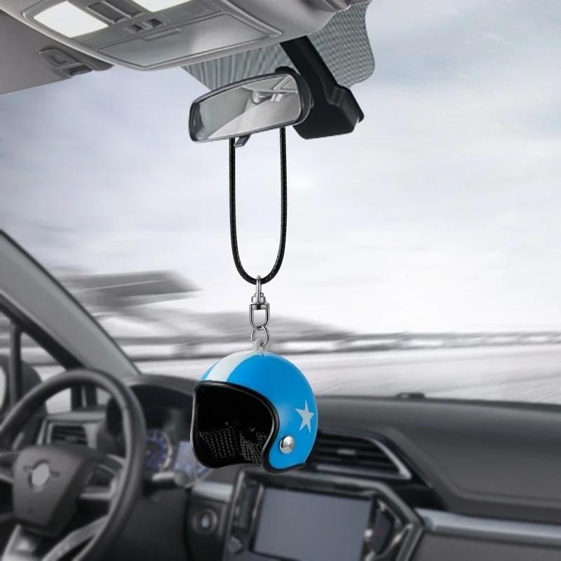 High Quality Broken Duck Safety Helmet Keychain Car Rearview Mirror Pendant  Kids Room Decoration
