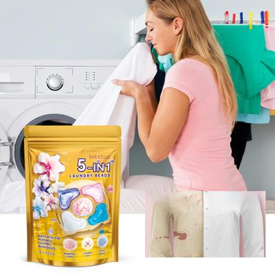 5-in-1 Laundry Detergent Pods Fresh Scent Long-lasting Cleaning Capsules for Clothes Stain Removal