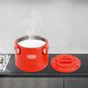 30L Capacity Commercial-Grade Insulated Soup & Food Storage Bucket, Red Hot Cold Temperature Retention Pail, 31.7 Qt Container