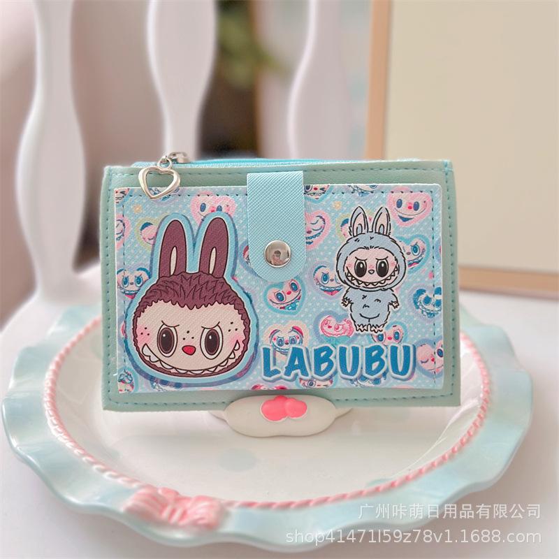 Labubu Card Bag Card Holder, Student Wallet, Public Transportation Card Card Holder, No Card Storage Bag, Portable and Portable Cartoon Wallet