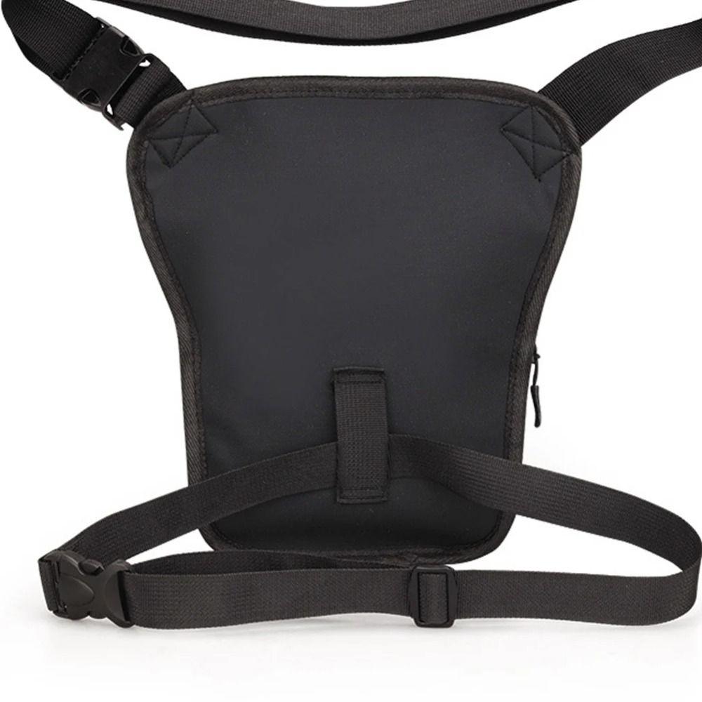 Zipper Multi-Function Fanny Pack PU Leather Travel Chest Bag Cycling Drop Leg Bag  Hiking