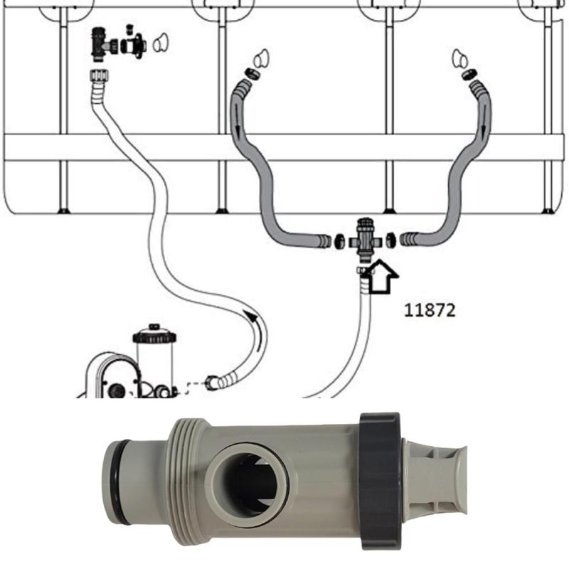 Pool Hose Plunger Valves Replacement Double Split Hose Plunger Valves Hose Connector Swimming Pool Part Enduring