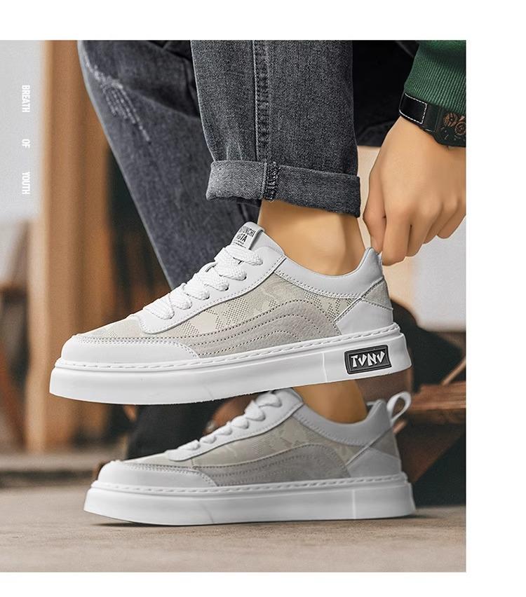 Men's Low-Top Canvas Shoes: Breathable, Anti-Odor, Non-Slip, Height-Increasing Casual Black Sneakers for Summer