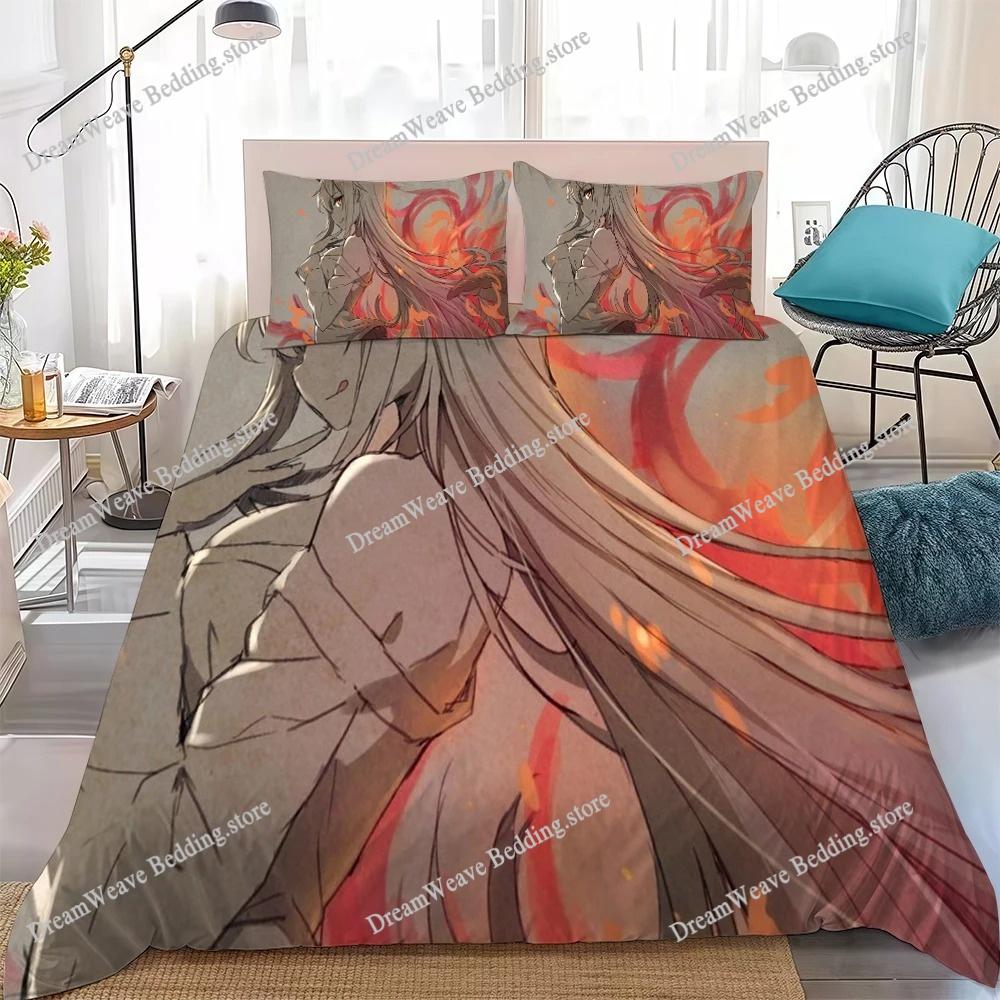 T-Tohru Anime Duvet Cover Set Home Style Bedding Soft Laundry Cotton Bed Student Dormitory Gift