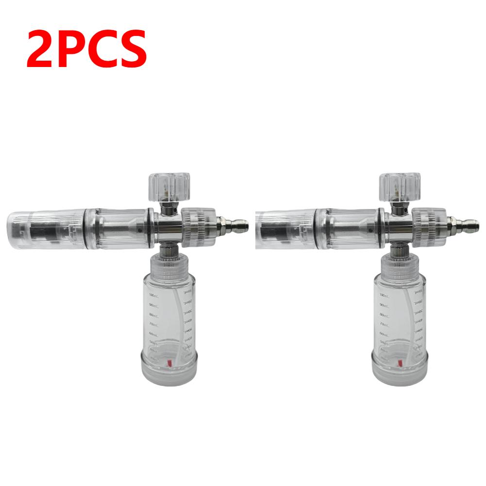 100ml Foam Spray Pot Adjustable High Pressure Spray Bottle Washer Gun with 1/4 Inch Quick Connector for Car Washing & Gardening