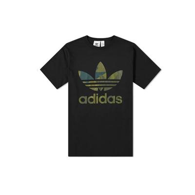 Originals Trefoil Logo Sports Short Sleeve T-Shirt Men Tops Black FM3338