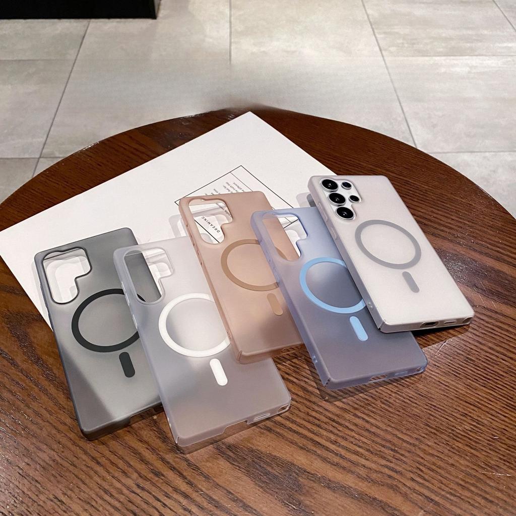 Ice Fog Matte Suitable for Samsung S25 Ultra Magnetic Suction Mobile Phone Case Samsung A55 Ultra Thin A16 Anti Slip Anti Fall Protection