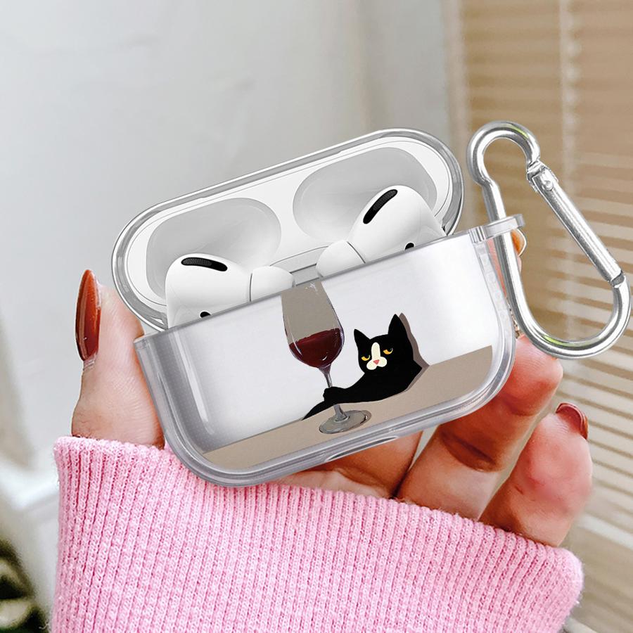 Cute Cat Clear Earphone Cases Cover Case For Airpods 4 Pro3 Pro2 1 Pro 3 2