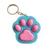 Lovely Claw Shape Stress Relief Keychain Portable Cat Paw Keyring for Anxiety Office Travel Accessories
