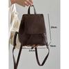 Vintage Women Leather Backpack Fashion Mini Brown Knapsack Ladies Lightweight Double Shoulder Bags Female Multi-Function Handbag