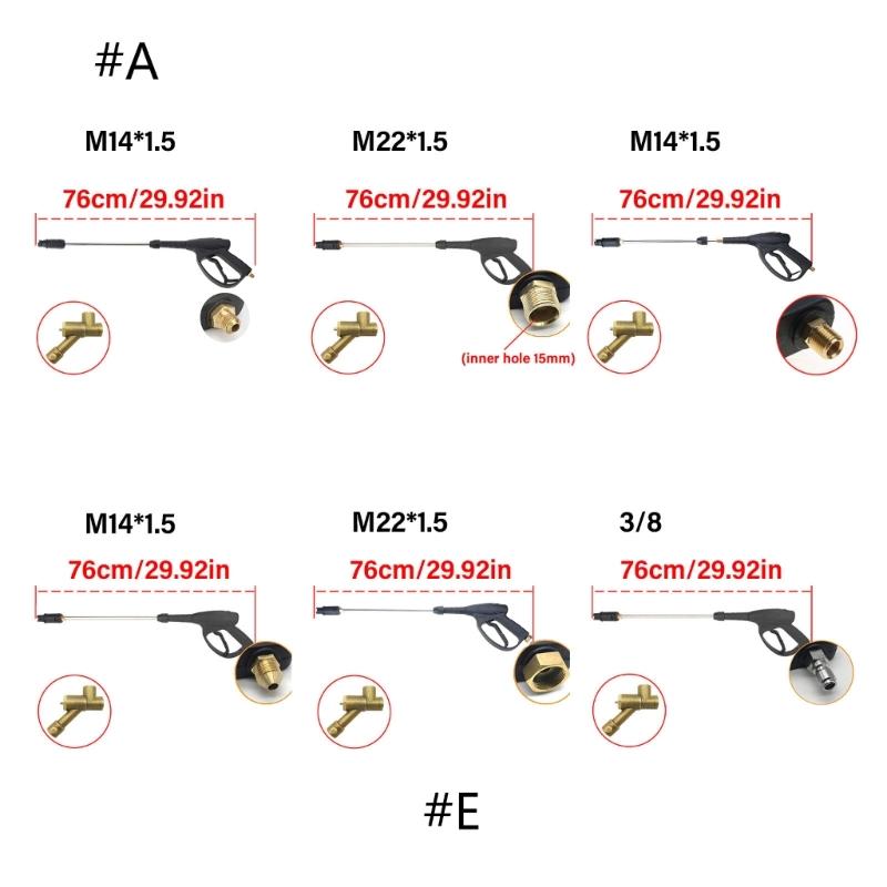 High Pressure Nozzle, Adjustable Metal Sprayer Guns, Turbos Washer Suitable for Garden Hose Car Wash and Plant Watering