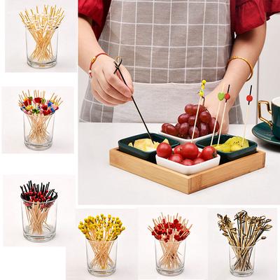 100pc  Pick Buffet Fruit Fork Party Dessert Stick Cocktail Skewer