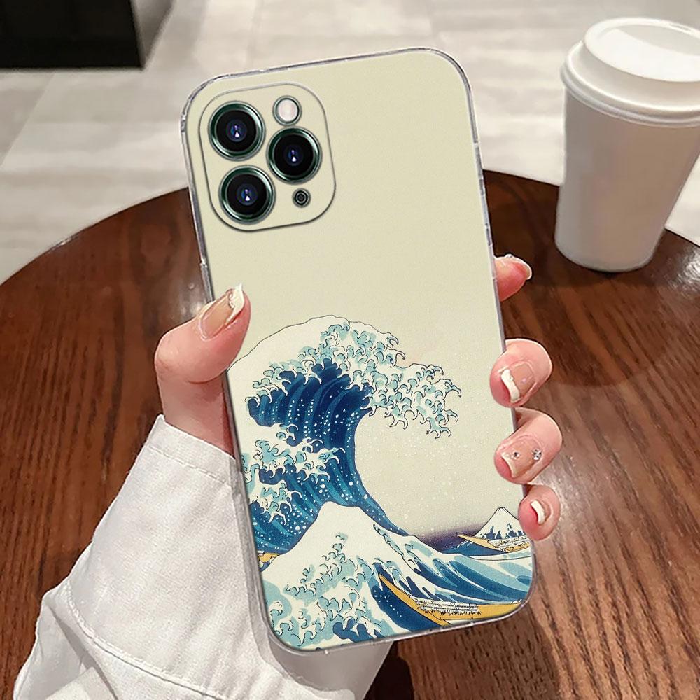The Great Wave Katsushika Hokusai Case For Apple iPhone 17 16 15 14 13 12 11 Pro Max 16 Plus 16E 17Air 17Pro Phone Cover Funda