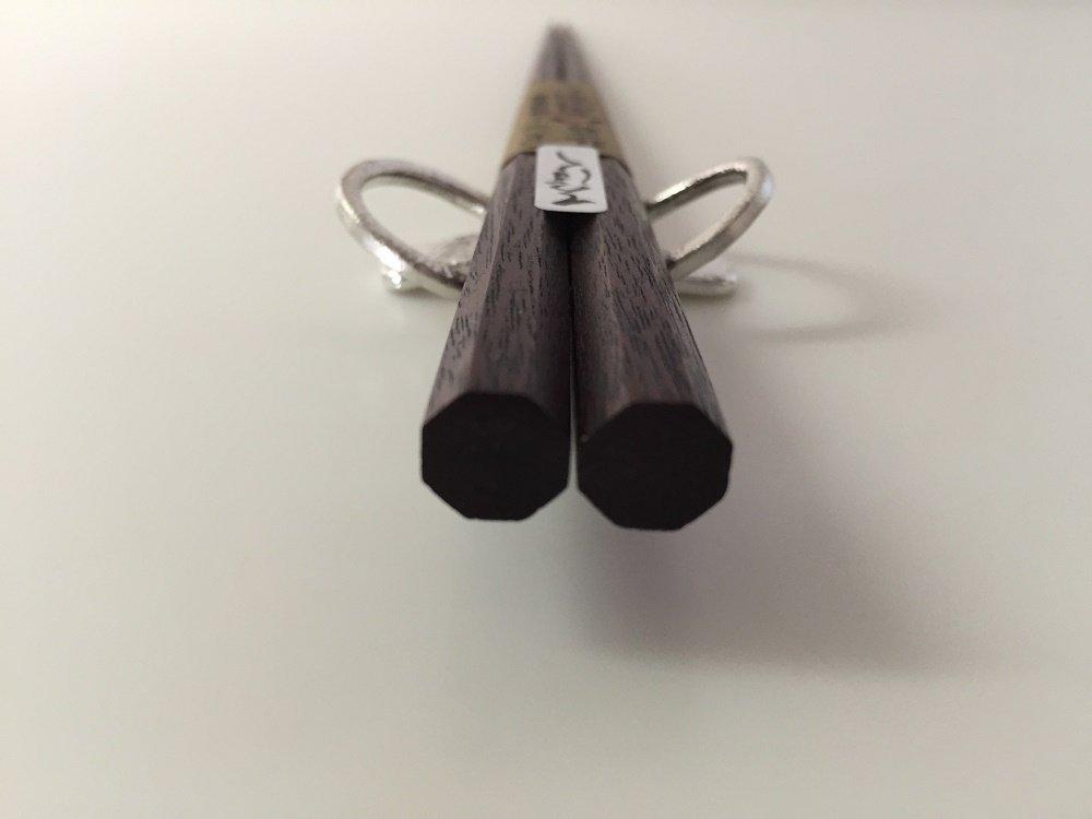 Daikokuya Edo wooden iron medium made in domestically produced chopsticks, wood, octagonal, (21.5cm), chopsticks, chopsticks, couple's chopsticks,