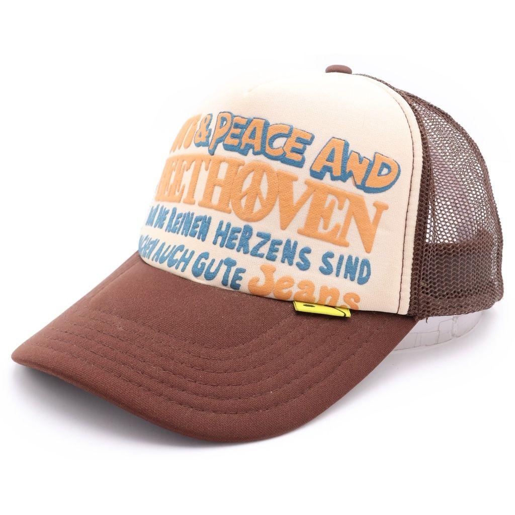 Used KAPITAL Love & Peace Beethoven Trucker Hat Mesh Cap Brown K2009XH816