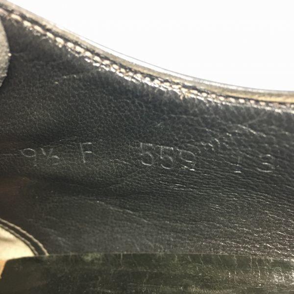 80s HEINRICH DINKELACKER (Former APOLOO) Plain Toe Shoes Black size 9.5 27.8 Vintage /WZF-32(USED)