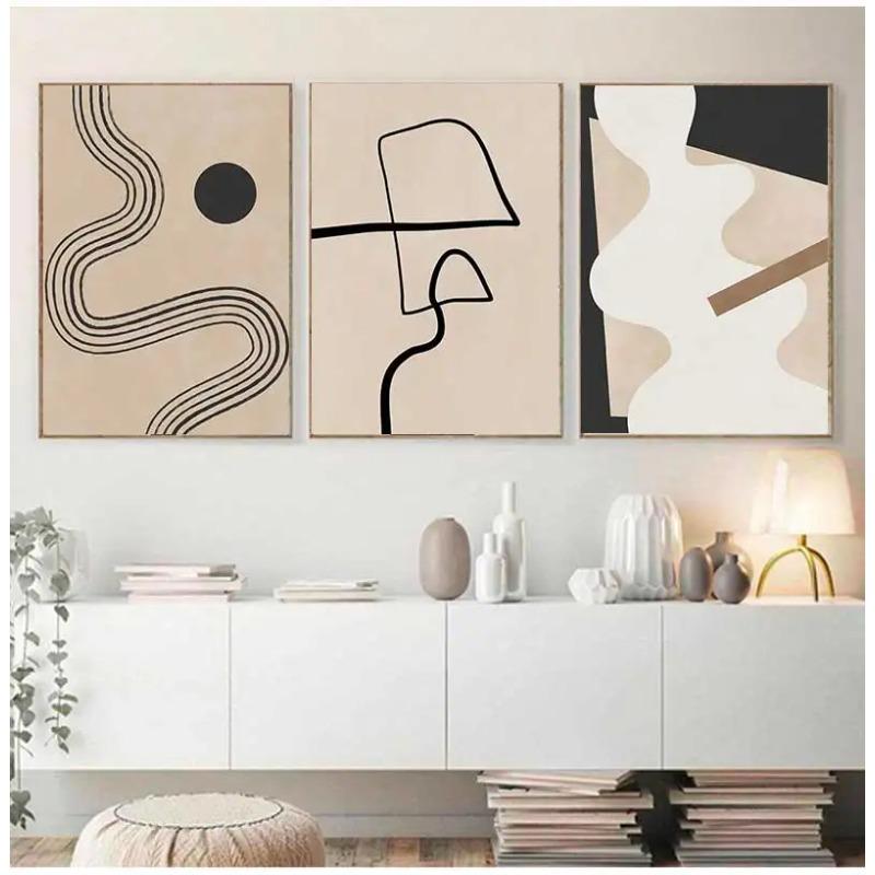 Abstract Vintage Line Geometric Posters And Prints Canvas Painting Modern Nordic Wall Art Pictures Living Room Home Decor