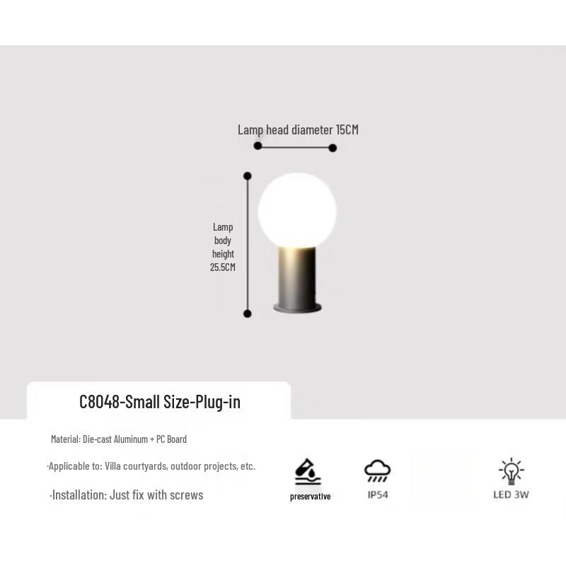 Waterproof Stainless Steel Outdoor Garden Light