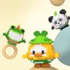 Lovely Animal Sphere Nanobrick Micro Diamond Block Panda Duck Elephant Penguin Dog Fox Build Brick Frog Owl Wolf Rabbit Cow Plaything