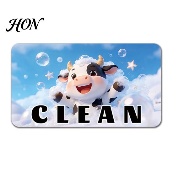 Dishwasher Clean Dirty Marker Cartoon Animal Magnet, Magnetic Indicator Indicator, Double-sided Dish Washing Machine Decoration Magnet Decorative