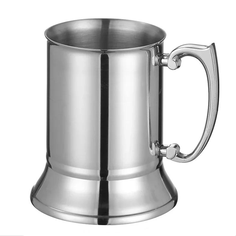 

450/550 мл Кружка для пива с двойными стенками Бутылка для воды из нержавеющей стали Семейная танцевальная вечеринка Чашка для сока Портативная дорожная с ручкой Кружка для кофе и молока 450ml