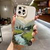 Rural Scenery PaintingFor iPhone 16 Pro Max 15 14 13 12 11 XS X XR 7 8 16 Plus SE 2020 16E Silicone Case Shockproof Soft Cover