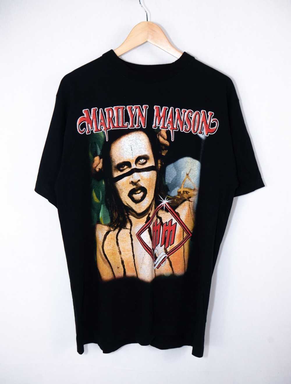 Mairlyn Manson Rock Band Tshirt Black Short Sleeve Unisex Tshirt Reprint KH7086 XXXXL